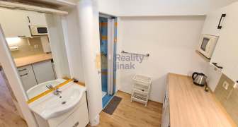 Pronájem cihlového bytu 1+1, 24 m2, dvorek, sklep, ul. Vodní, Staré Brno