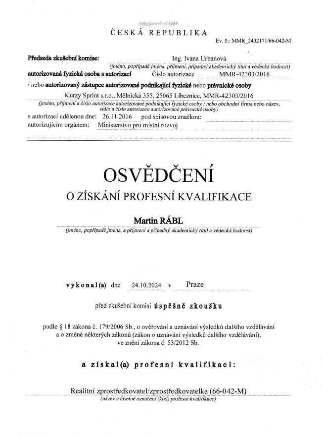 Certifikát